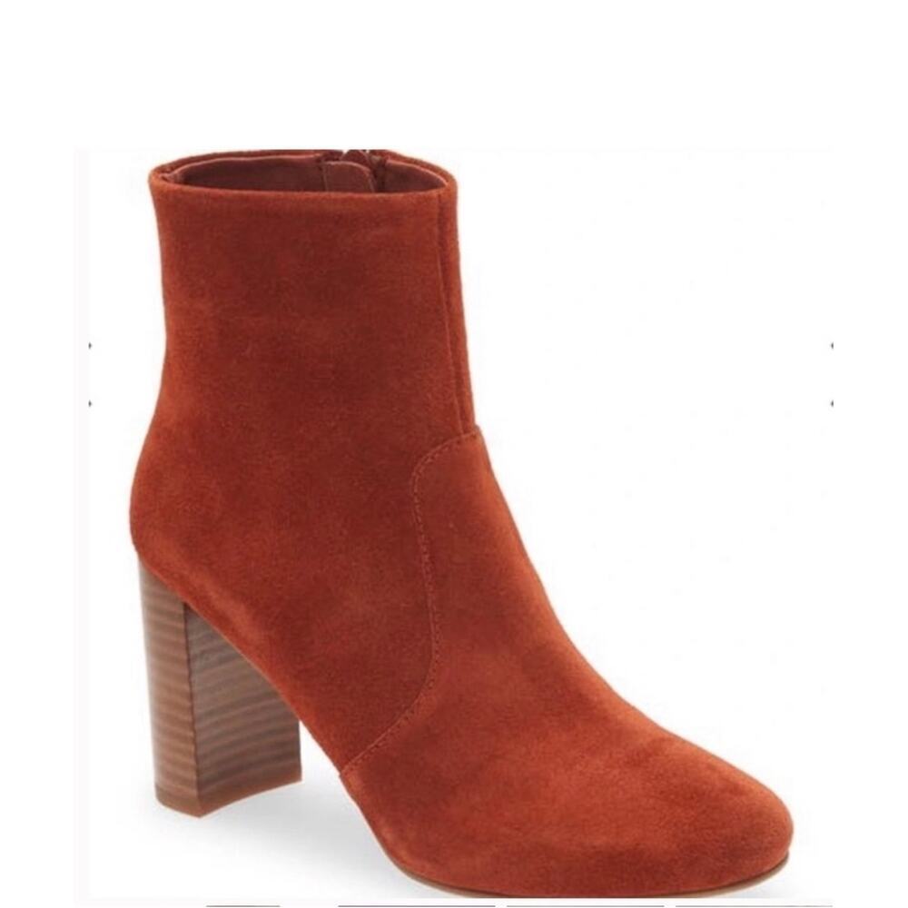 JEFFREY CAMPBELL PRIANA Bootie In Rust Suede Size 8.5 - Picture 2 of 6